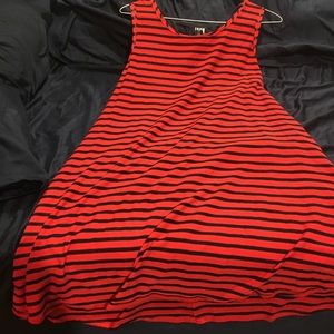 Red and blue summer dress